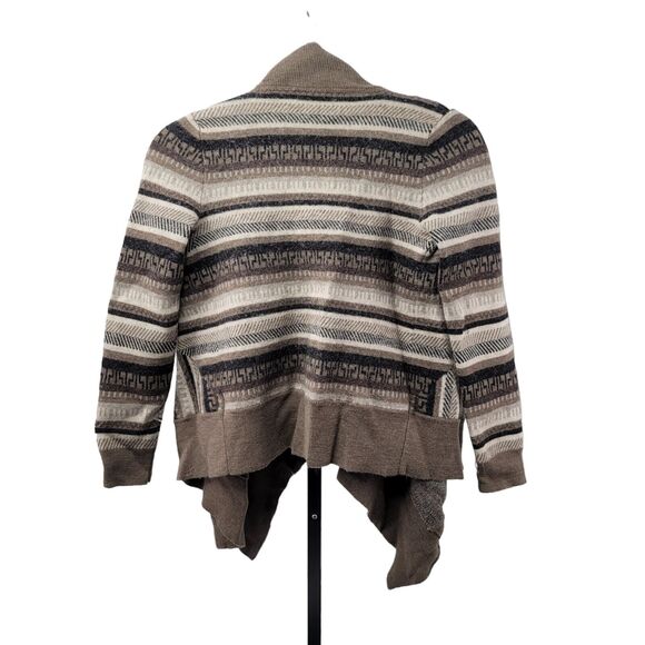 Garnet Hill Wool Knit Waterfall Cardigan Sweater Small - Picture 4 of 8